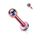 Černý piercing do brady TITAN (1,2 x 6 mm)