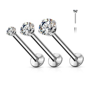 Piercing labreta PUSH IN zirkon