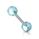 Piercing do jazyka tyrkysový