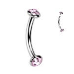 Piercing do obočí TITAN (růžová)