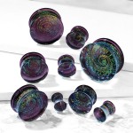 Skleněný plug do ucha GALAXY (22 mm)