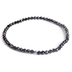 Minerální náramek přírodní Spinel a stříbro AG925