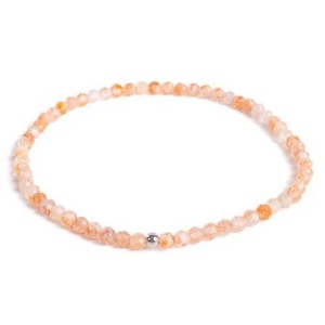 Minerální náramek přírodní Heliolit a stříbro AG925