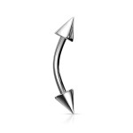 Piercing do obočí 1,6 mm - kónus (1,6 x 8 mm, 3 x 3 mm hrot)