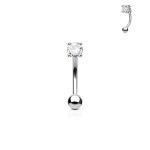 Piercing do obočí - zirkon (čirý)