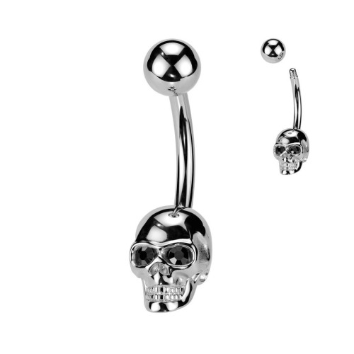 Piercing do pupíku lebka
