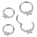 Ocelový piercing - segment kruh (1,2 x 10 mm)