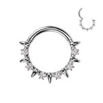 Ocelový piercing - segment kruh (1,2 x 10 mm)
