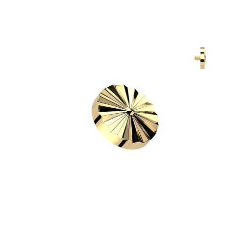 Náhradní zlacená ozdoba k dermálu TITAN, závit 1,6 mm