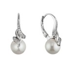 Stříbrné elegantní náušnice s shell perlou 11688.1