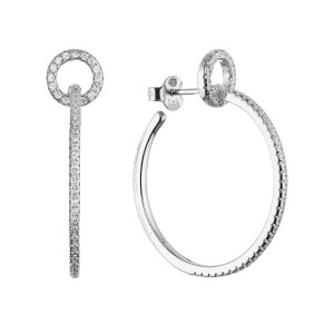 Stříbrné náušnice kruhy 11609.1