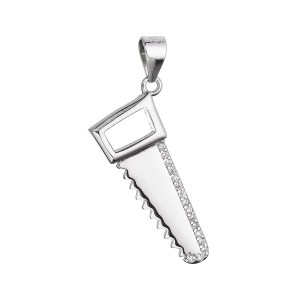 Stříbrný přívěsek ruční pila 14059.1 crystal
