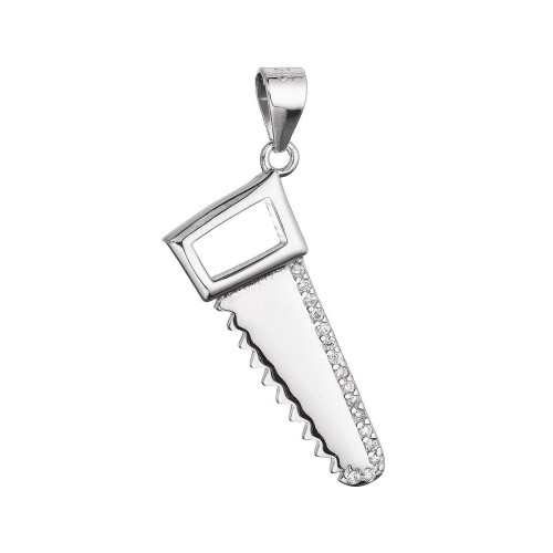 Stříbrný přívěsek ruční pila 14059.1 crystal
