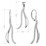 Sada šperků vlnky se zirkony  19035.1 crystal