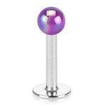 Piercing do brady - labreta (modrá)