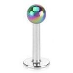 Piercing do brady - labreta (modrá)