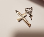 Náhrdelník - pamětní přívěsek, pietní přívěsek, přívěsek na popel kříž