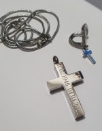 Náhrdelník - pamětní přívěsek, pietní přívěsek, přívěsek na popel kříž