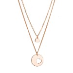 Pozlacený stříbrný set náhrdelníků pro maminku a dceru 62047 rose gold