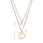 Pozlacený stříbrný set náhrdelníků pro maminku a dceru 62047 rose gold