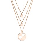 Pozlacený stříbrný set náhrdelníků pro maminku a dvě dcery 62048 rose gold