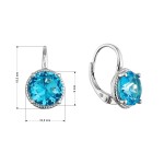 Stříbrné visací náušnice 11624.3 aqua