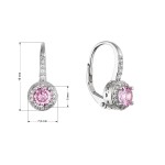 Stříbrné visací náušnice 11621.3 rose