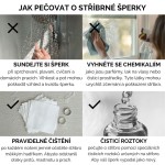 Stříbrný pietní náhrdelník - Srdce s motýlem