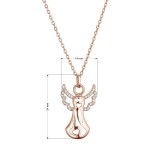 Pozlacený stříbrný náhrdelník anděl 12122.1 rose gold