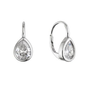 Stříbrné visací náušnice kapky 11651.1