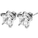 Ocelové náušnice hvězdičky s krystaly Swarovski Elements