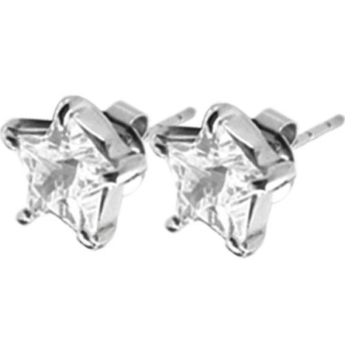 Ocelové náušnice hvězdičky s krystaly Swarovski Elements