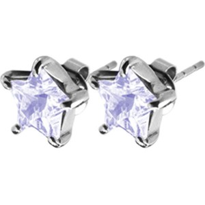 Ocelové náušnice hvězdičky s krystaly Swarovski Elements