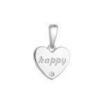 Stříbrný přívěsek srdíčko ”happy” 14061.1