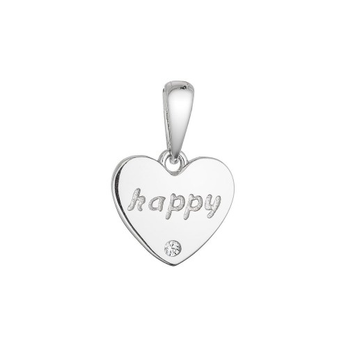 Stříbrný přívěsek srdíčko ”happy” 14061.1