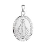 Stříbrný přívěsek madailon Madonka 64089