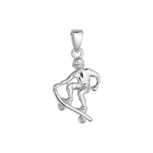 Stříbrný přívěsek skateboardista 64070