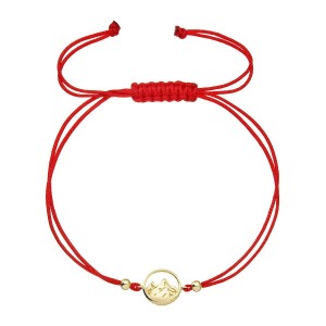 Kabbalah pozlacený náramek hory 13090.1 červený