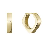 Pozlacené stříbrné náušnice čtvercové kruhy 61103