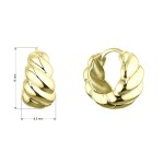 Pozlacené stříbrné náušnice kruhy CROISSANT 61080