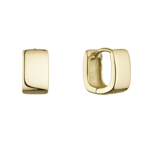 Pozlacené stříbrné náušnice obdélník 61104