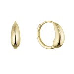 Pozlacené stříbrné náušnice slza 61099