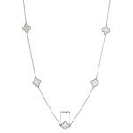 Stříbrný náhrdelník čtyřlístky s perletí 12150.1