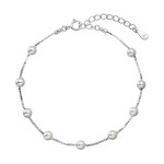 Stříbrný náramek s shell perličkami 13082.1