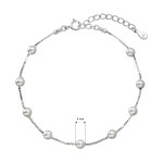 Stříbrný náramek s shell perličkami 13082.1