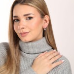 Stříbrné náušnice propletená srdíčka 11718.1