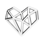 Stříbrný přívěsek origami srdce