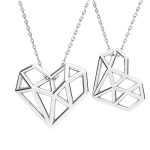 Stříbrný přívěsek origami srdce