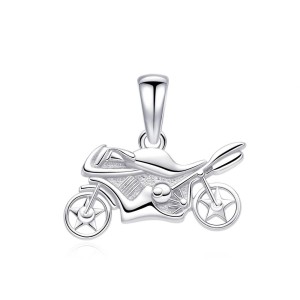 Stříbrný přívěsek motorka