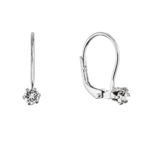 Stříbrné visací náušnice se Swarovski krystalem 31322.1